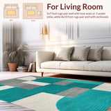 Ultra Soft Area Rug, Non Slip, Stain Resistant, Washable Area Rugs for Living Room, Bedroom, Abstract Serenity Meditation Haven(Green)