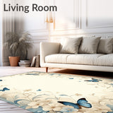 Graceful Butterfly Floral Ultra Accent Design(Beige)
