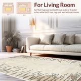 Ultra Soft Area Rug, Non Slip, Stain Resistant, Washable Area Rugs for Living Room, Bedroom, Fawn Animal Print(Beige)