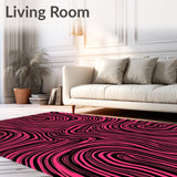 Elegant Swirl Contemporary Accent Decorative Artistic (Pink)