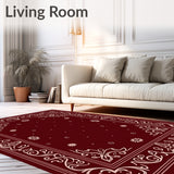 Festive Holiday Paisley Enchanted Winter Wonderland(Red)