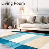 Abstract Horizon Area Dune and Sky Inspired Modern(Blue)