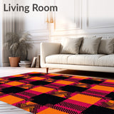 Spooky Tartan Doorway Entrance Decoration(Orange)