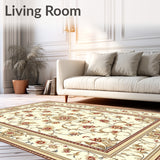 Elegant Floral Medallion Area for Modern Farmhouse Decor Collection(Beige)