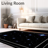 Mystical Starfield Mosaic with Twinkling Stars and Deep Space Gradients (Black)