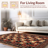 Ultra Soft Area Rug, Non Slip, Stain Resistant, Washable Area Rugs for Living Room, Bedroom, Western Star Vintage Runner(Beige)