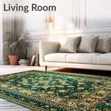 Intricate Geometric Spotted Area Featuring Motifs(Green)