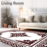 Traditional Paisley Ornamental Symmetrical Lattice Motif(Brown)