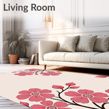 English Garden Chinoiserie with Hand Painted Cherry Blossom Sprays(Pink)