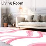 Abstract Cloud Swirl Contemporary Modern Minimalist Art(Pink)