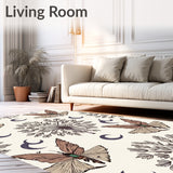 Celestial Botanical Medley with Moth and Moon Phases(Beige)