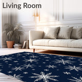 Enchanted Frosty Crystal Entryway Greeting Doormat(Blue)