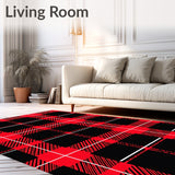 Classic Tartan Plaid With Bold Checkered Contrast(Red)