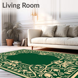 Crimson Foliage with Vintage Filigree Details(Green)