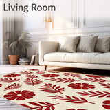 Abstract Botanical Arrangement with Ochre and Earthy Tones(Beige)