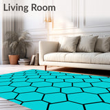 Hexagon Honeycomb Grid with Modern Interlocking(Blue)