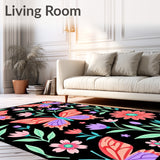 Enchanted Garden with Blooming Florals Design (Black)