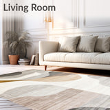 Abstract Swirl Beige Floor for Modern Spaces(Beige)