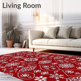 Festive Winter Wonderland Decorative Accent Snowflake(Red)