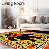 Forest Wild Beast Decorative Tapestry With Symbolic(Orange)