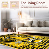 Ultra Soft Area Rug, Non Slip, Stain Resistant, Washable Area Rugs for Living Room, Bedroom, Stylish Tiger Print Non-Slip Rug(Blue)
