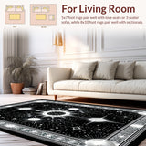 Striking Sun and Moon Abstract Theme(Black)