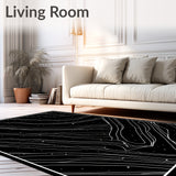 Cosmic Constellation Map With Interstellar Trails And Twinkling Stars (Black)