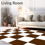 Buffalo Plaid Thanksgiving Entrance Featuring Bold Checker Motifs(Brown)