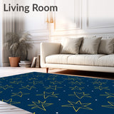 Galactic Constellation Map with Interlocking Motifs (Blue)