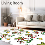 Cheerful Feline Parade with Interlocking Stars and Holiday(Green)