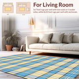 Elegant Tone Checkered Fabric(Beige)