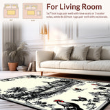 Artisan Crafted Countryside Rooster Toile Circular Statement(Black)