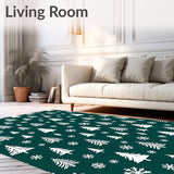 Enchanted Evergreen Forest Half Moon Decorative Hearth(Green)