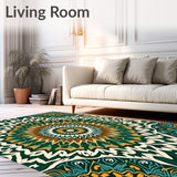 Boho Mosaic Medley with Interlocking Abstract Motifs(Green)