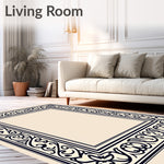 Artisan Crest Interlocking Chevron and Baroque Fretwork (Beige) - ODIKA