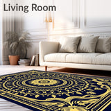 Elegant Medallion Interlocking Ornate Floral Motif(Gold)