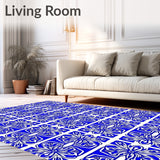 Intricate Interlocking Starburst Motifs with Boho Charm (Blue)