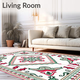 Tile Inspired Accent with Quatrefoil(Red)