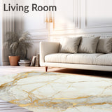 Zenith Beige and Gold Marble Veining Area(White)