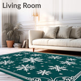 Enchanted Snowflake Tapestry Holiday Festive Magical Wonderland(Blue)