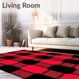 Festive Buffalo Check with Holiday Plaid Design(Red)