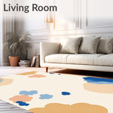 Abstract Watercolor Splash Design Throw with Artistic Brushstroke(Beige)