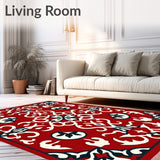 Boho Mosaic Featuring Interlocking Symbol(Red)