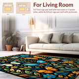 Striking Teal and Black Design(Black)