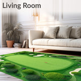 Golf Course Green Tee Off Pattern Bath Mat(Green)