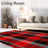 Classic Check Tartan with Bold Contrasting Plaid Motifs(Red)