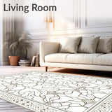 Boho Interlocking Lattice with Medallion Motifs Contemporary(Brown)