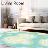 Celestial Cloudburst Abstract Motif with Gradient Swirls(Blue)