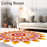Blossom Tapestry Design with Intricate Petal Motifs Area(Red)