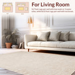 Ultra Soft Area Rug, Non Slip, Stain Resistant, Washable Area Rugs for Living Room, Bedroom, Contemporary Beige Boho Living Room Rug(Beige) - ODIKA
